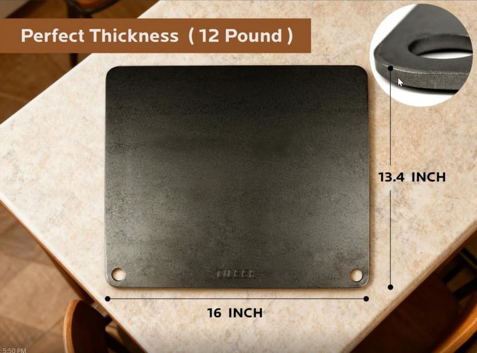OLEEK pizza steel dimensions